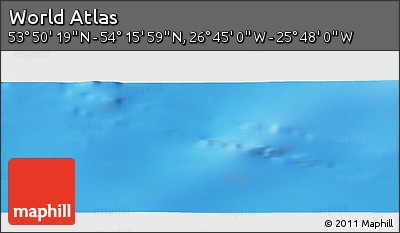 Shaded Relief Panoramic Map of the Area around 54° 3' 9" N, 26° 16' 29" W