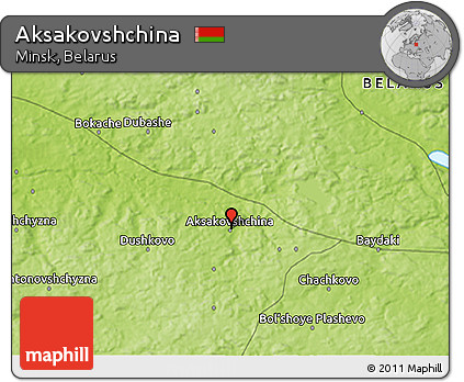 Physical 3D Map of Aksakovshchina
