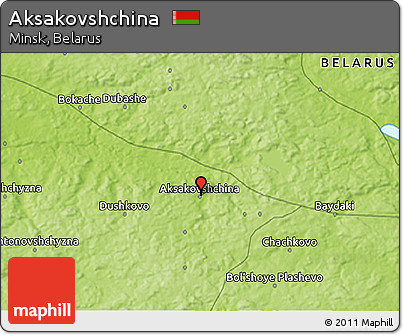 Physical 3D Map of Aksakovshchina