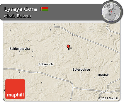 Shaded Relief 3D Map of Lysaya Gora
