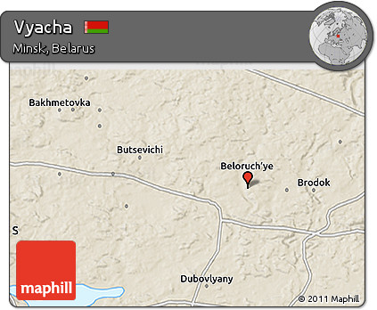 Shaded Relief 3D Map of Vyacha