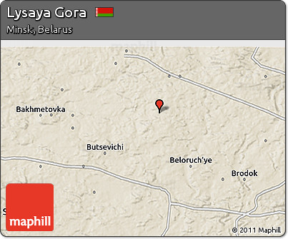Shaded Relief 3D Map of Lysaya Gora