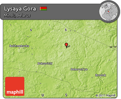 Physical Map of Lysaya Gora