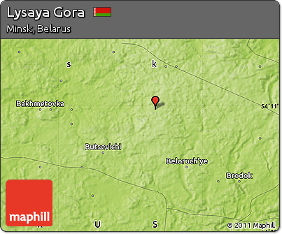Physical Map of Lysaya Gora