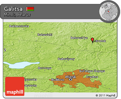 Physical Panoramic Map of Galitsa