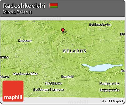 Physical Panoramic Map of Radoshkovichi