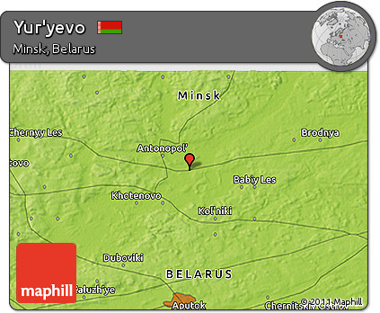 Physical 3D Map of Yur'yevo