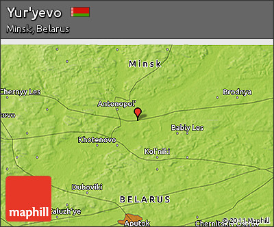 Physical 3D Map of Yur'yevo