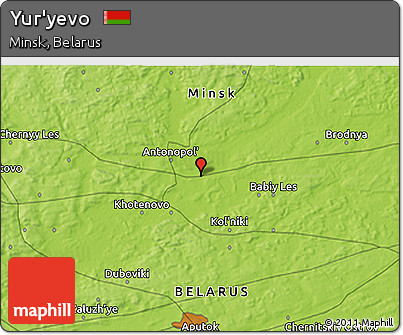 Physical 3D Map of Yur'yevo