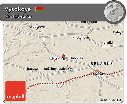 Shaded Relief 3D Map of Vysokoye