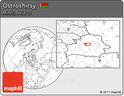 Blank Location Map of Ostroshitsy
