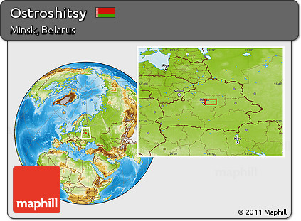 Physical Location Map of Ostroshitsy