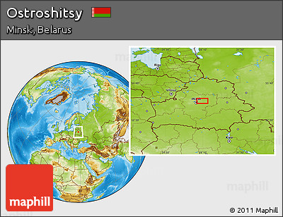 Physical Location Map of Ostroshitsy