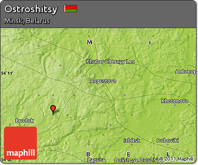 Physical Map of Ostroshitsy