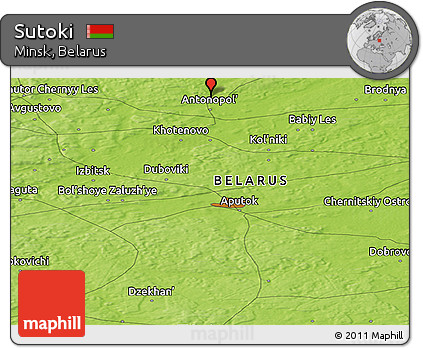 Physical Panoramic Map of Sutoki
