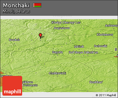 Physical Panoramic Map of Monchaki