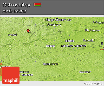 Physical Panoramic Map of Ostroshitsy