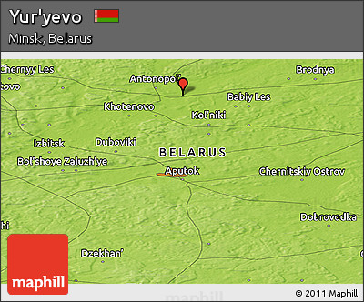 Physical Panoramic Map of Yur'yevo