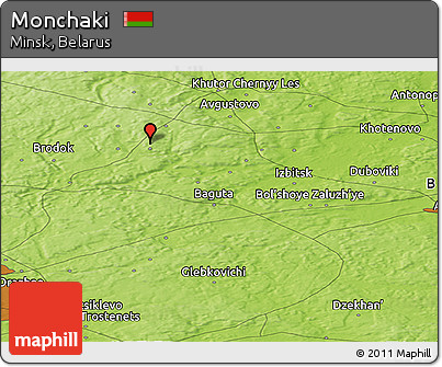 Physical Panoramic Map of Monchaki