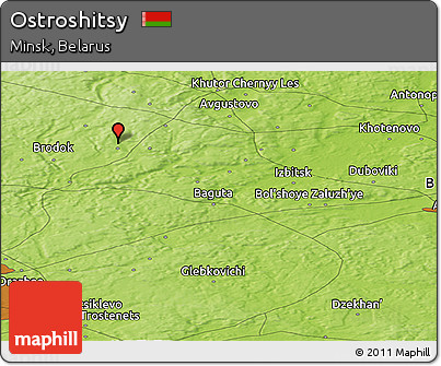 Physical Panoramic Map of Ostroshitsy