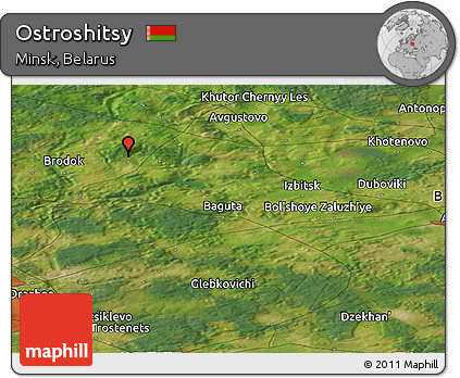 Satellite Panoramic Map of Ostroshitsy