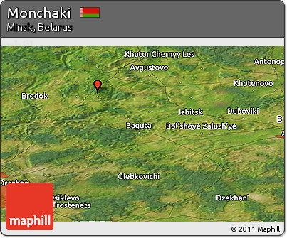 Satellite Panoramic Map of Monchaki