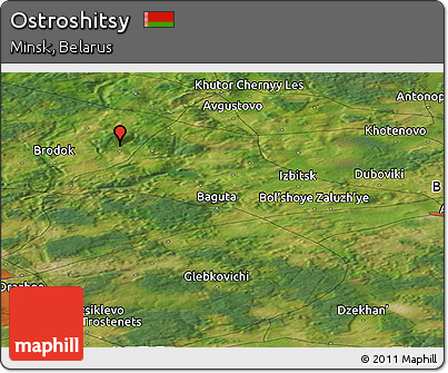 Satellite Panoramic Map of Ostroshitsy