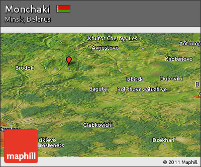 Satellite Panoramic Map of Monchaki