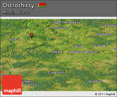 Satellite Panoramic Map of Ostroshitsy