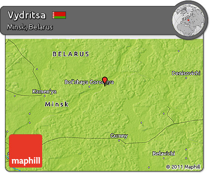 Physical 3D Map of Vydritsa