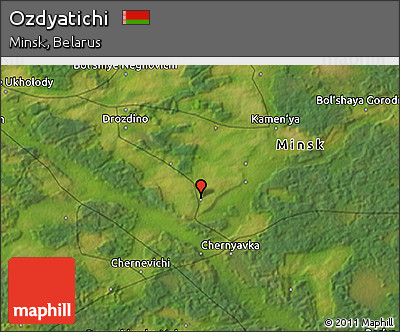 Satellite 3D Map of Ozdyatichi