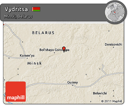 Shaded Relief 3D Map of Vydritsa