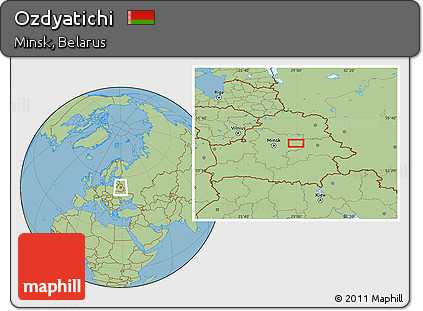 Savanna Style Location Map of Ozdyatichi