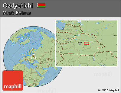 Savanna Style Location Map of Ozdyatichi