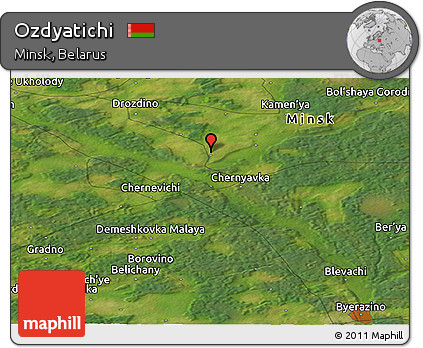 Satellite Panoramic Map of Ozdyatichi