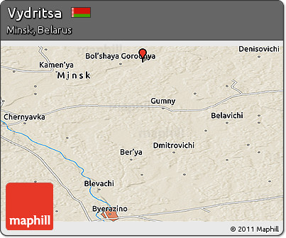 Shaded Relief Panoramic Map of Vydritsa