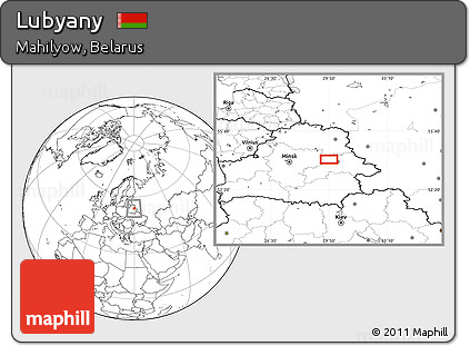 Blank Location Map of Lubyany