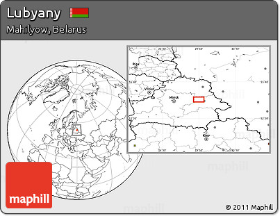 Blank Location Map of Lubyany