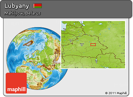 Physical Location Map of Lubyany