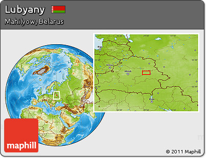 Physical Location Map of Lubyany