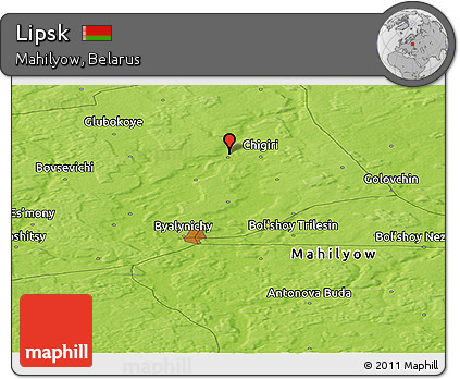 Physical Panoramic Map of Lipsk
