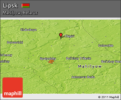 Physical Panoramic Map of Lipsk