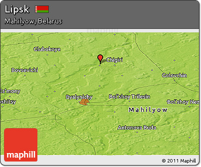 Physical Panoramic Map of Lipsk