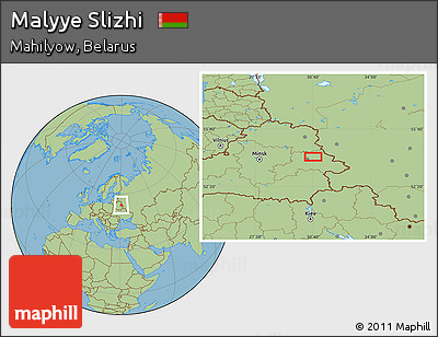 Savanna Style Location Map of Malyye Slizhi