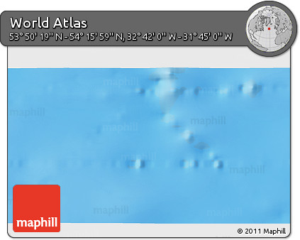 Physical 3D Map of the Area around 54° 3' 9" N, 32° 13' 30" W