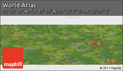 Satellite Panoramic Map of the Area around 54° 3' 9" N, 34° 4' 30" E