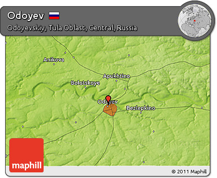 Physical 3D Map of Odoyev