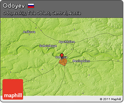 Physical 3D Map of Odoyev