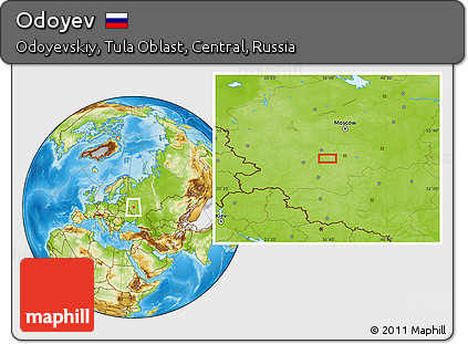 Physical Location Map of Odoyev