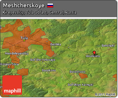 Satellite 3D Map of Meshcherskoye